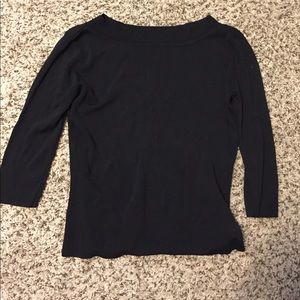 Joseph A black top with neck detail
