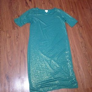 Gorgeous elegant green and gold Julia dress