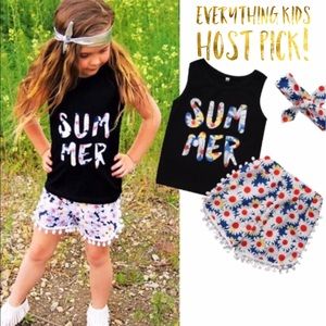 HP! "Summer" Tank & Pom Pom Short Set