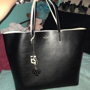 Black Kate Spade Tote & key chain