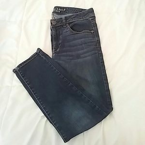 Dark wash skinny jeans