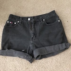 High wasted denim shorts