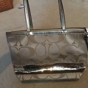 Sequined Coach Purse