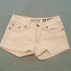 Miss Me White Denim Shorts