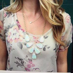 Kendra Scott Harlie necklace- white iridescent
