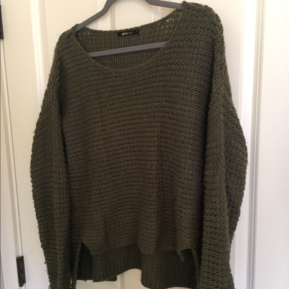 Green GinaTricot (Swedish brand) sweater