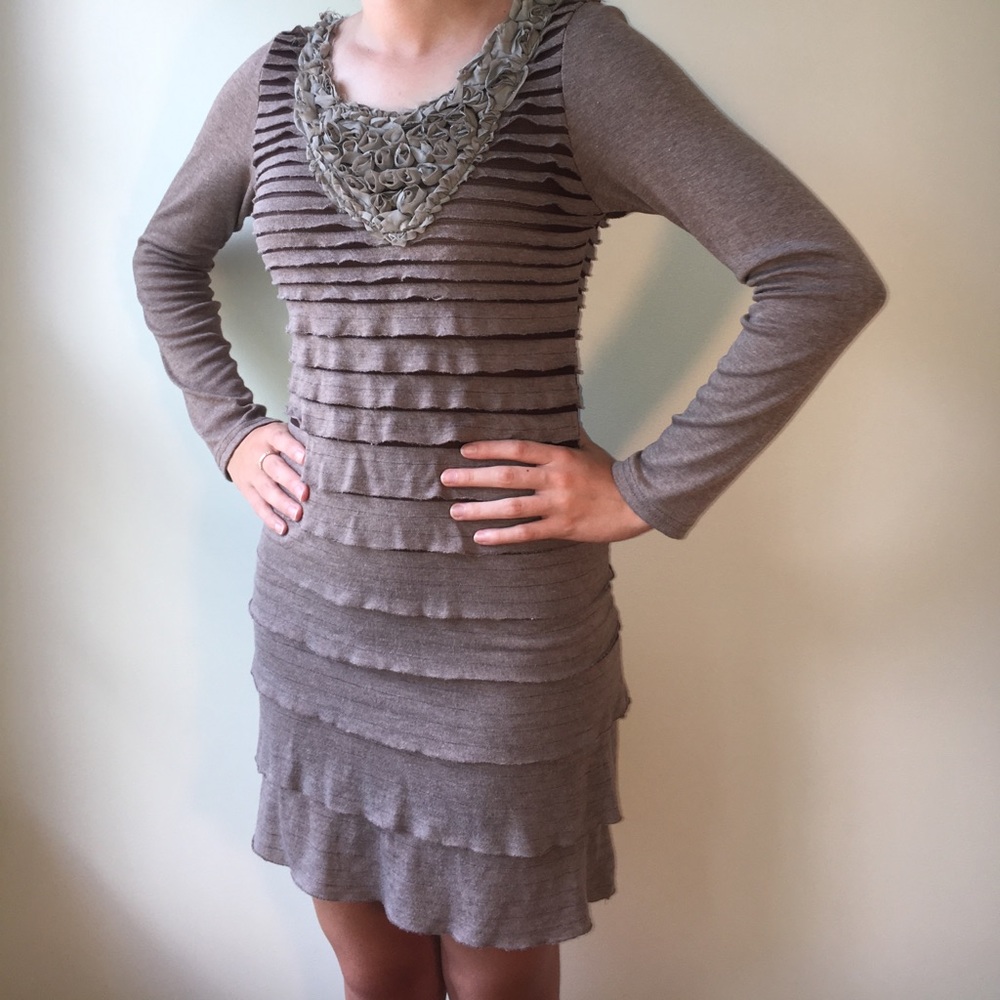 Long sleeve, funky, fall and form fitting dress