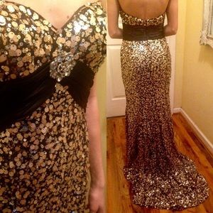 Black and gold Panoply formal dress