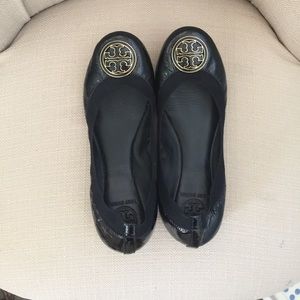 Black Tory Burch Reva flats
