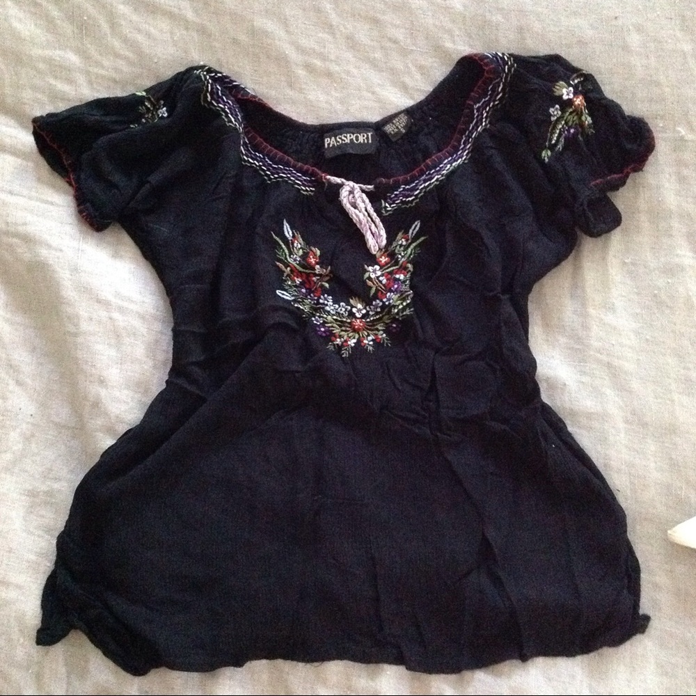 Rayon embroidered blouse