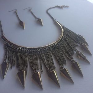 MATCHING earrings and necklace!