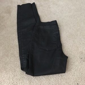 Skinny faux leather pants