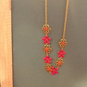 Pink flower Charming Charlie necklace