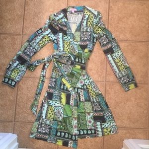 Lilly Pulitzer silk jersey wrap dress