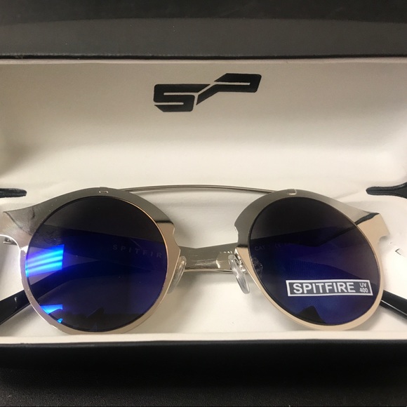 Spitfire wrap silver and blue sunglasses main image 2