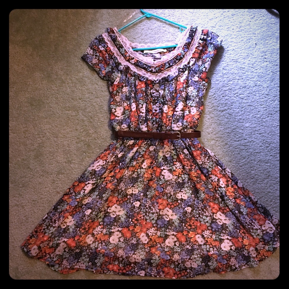 American Rag floral dress with belt