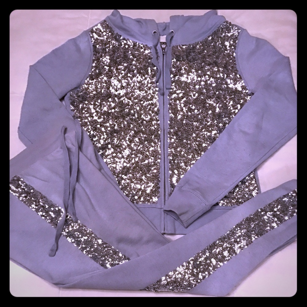 🎀PINK VS Periwinkle Blue Silver Sequin Set🎀