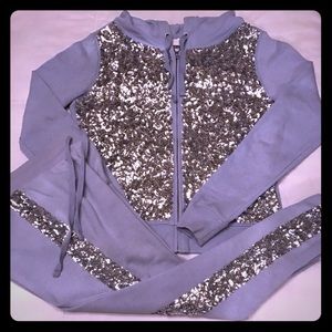 🎀PINK VS Periwinkle Blue Silver Sequin Set🎀