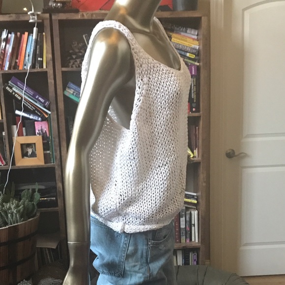 nwot rag & bone joelle openknit cotton ribbon tank - Picture 2 of 3