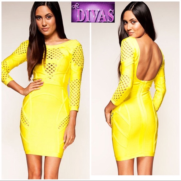 Long Sleeve Bandage Dress - Picture 2 of 5