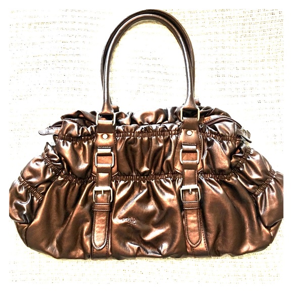 *SOLD* "Prada" Ruched Handbag - Picture 1 of 4
