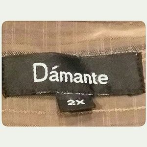 DaMante Shirts - Big Man's Striped Iridescent Casual Shirt Size 2X DaMante Shirts - Big Man's Striped Iridescent Casual Shirt Size 2X