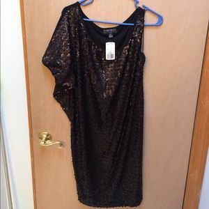 Forever 21+ Plus black sequined dress