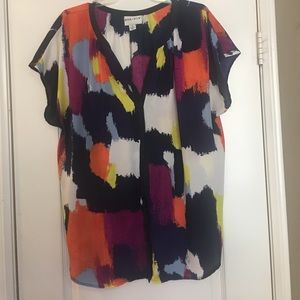 Ava & Viv Bright color bock blouse.