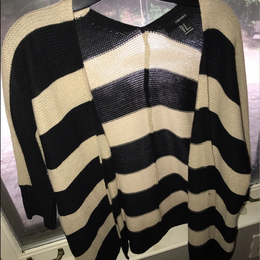 Forever 21 Striped Cardigan