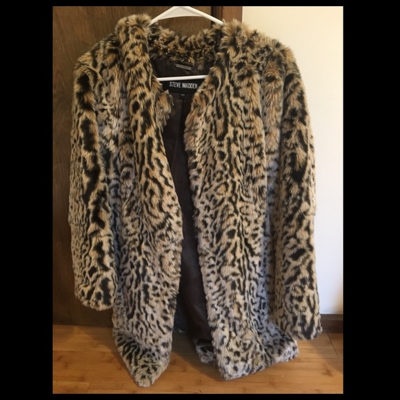 steve madden leopard coat