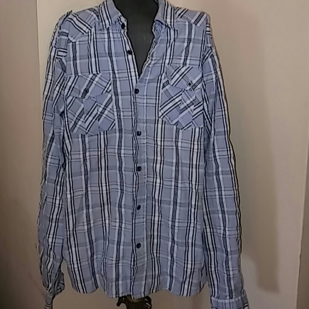 Men's CJ Black long sleeve button down