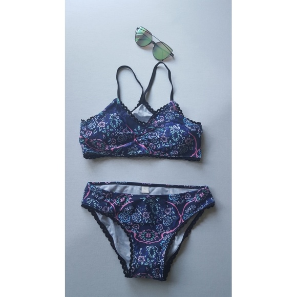 Boho Ethnic Floral  Printed Push Up Bikini Swim - Picture 2 of 2