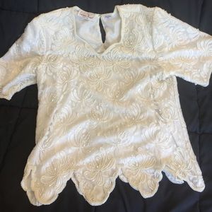 Laurence Kazar vintage beaded top