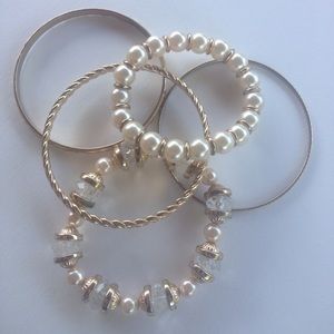 5 stacked bracelet set