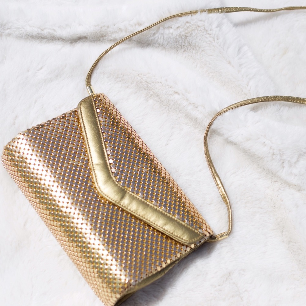 ✨ Vintage Gold Metal Mesh Purse