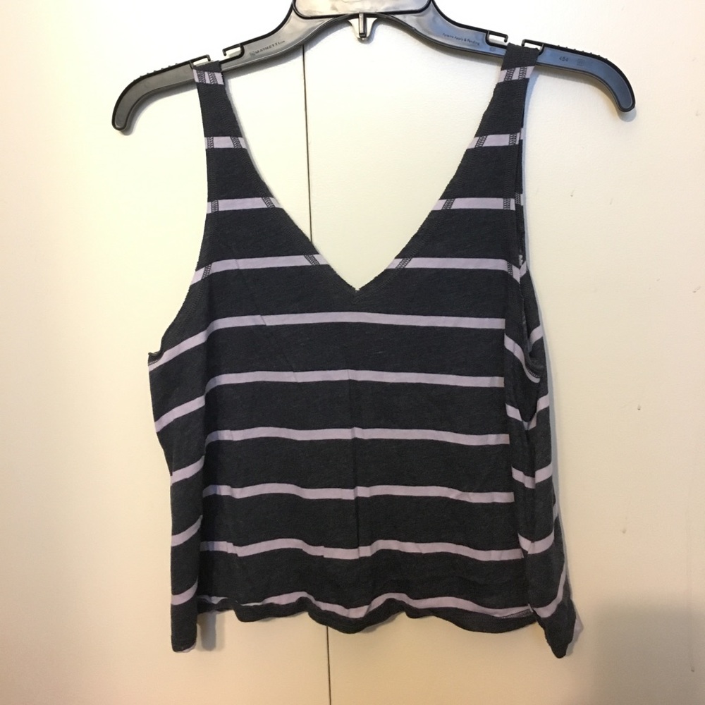 striped crop tank