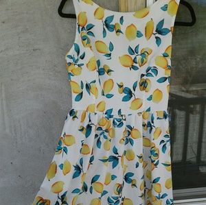 Lemon Print Boutique Sun Dress