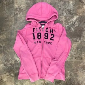 Abercrombie and Fitch 🌸 Pink zip hoodie, L