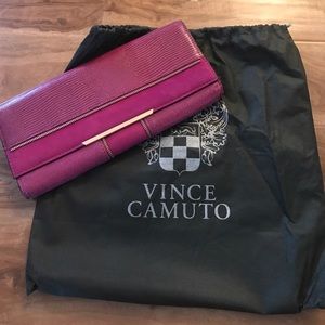 Vince Camuto oversized leather clutch