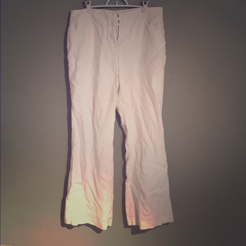 White Loft linen pants.