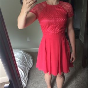 Red party dress