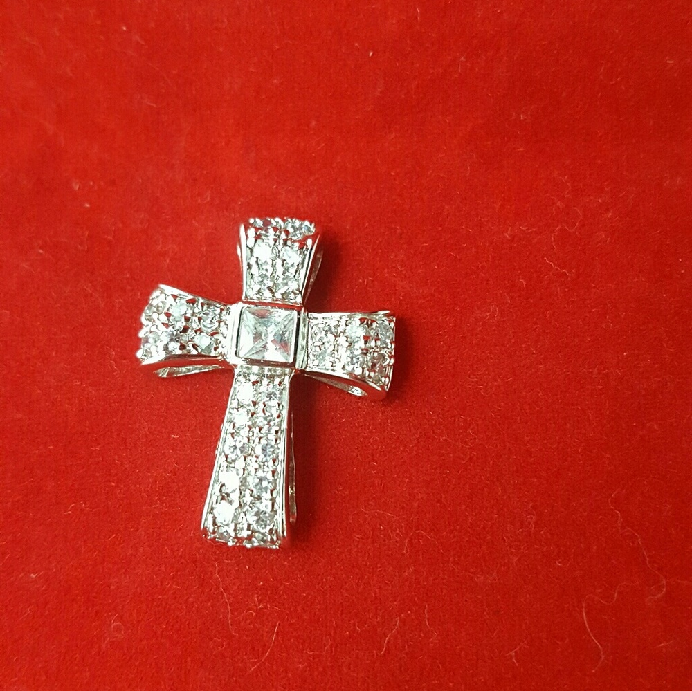 Sterling Silver Cubic Zirconia cross
