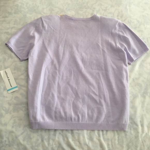 Pastel rainbow patchwork top Sz L Alfred Dunner - Picture 4 of 4