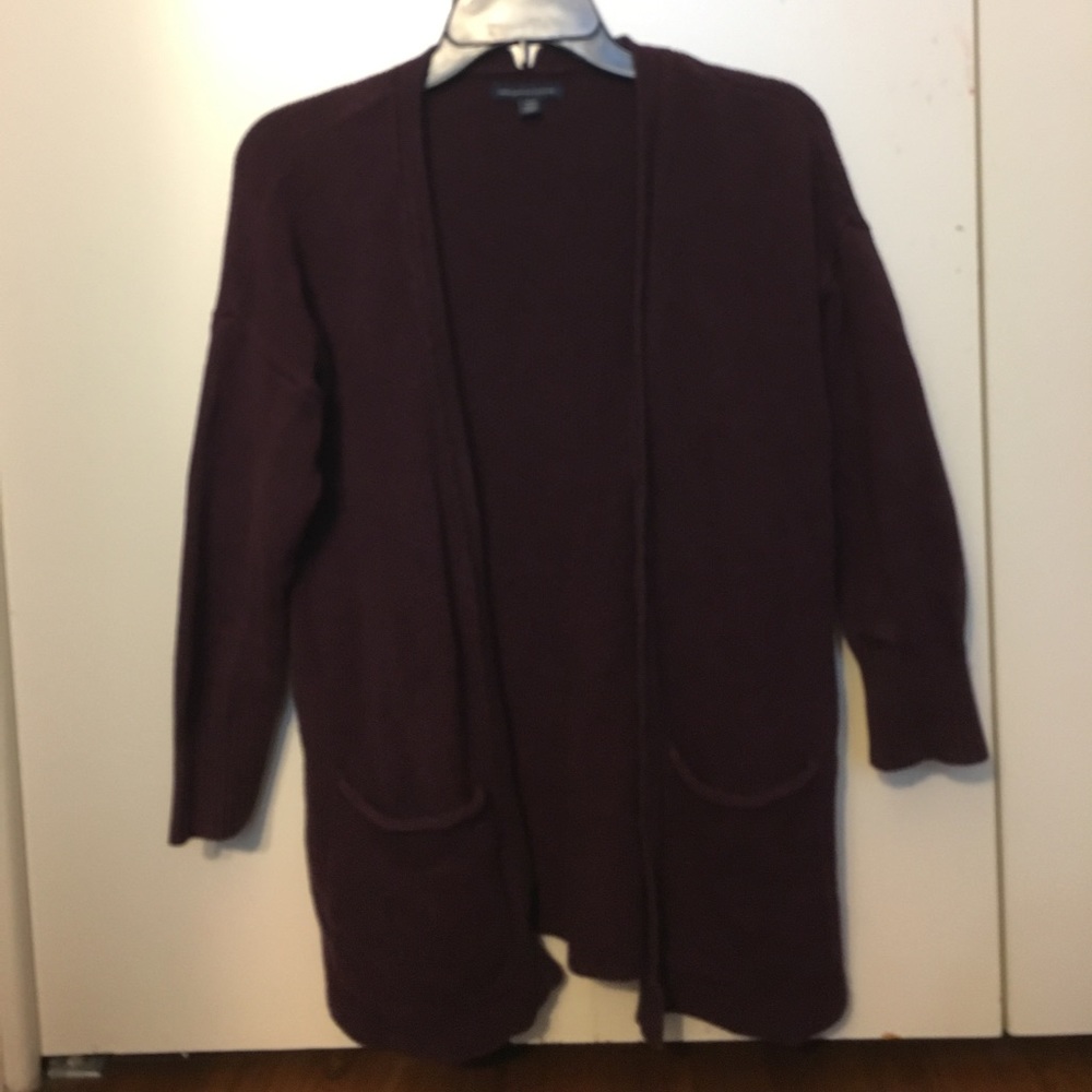 burgundy cardigan