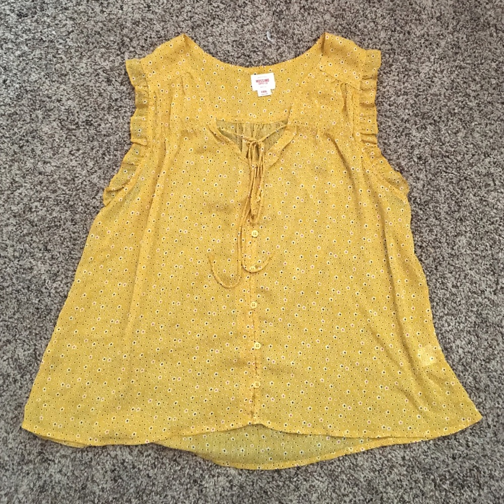 Yellow Flowery Tank Top