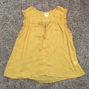 Yellow Flowery Tank Top