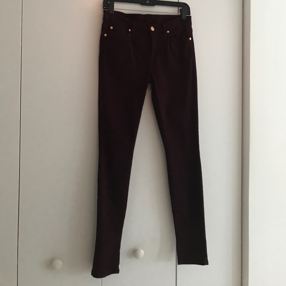 7 for all mankind skinny jeans in Merlot