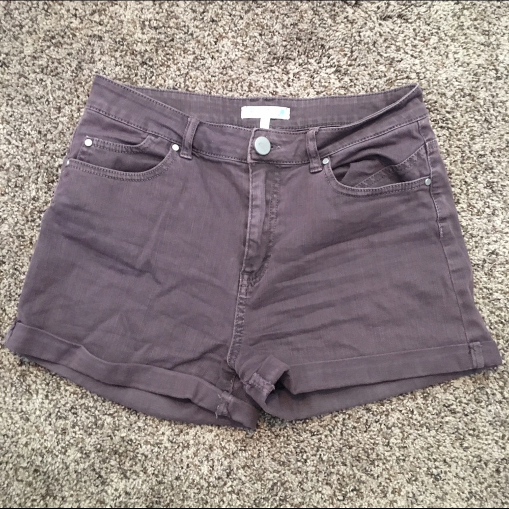 Purple High Waisted Shorts