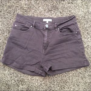 Purple High Waisted Shorts