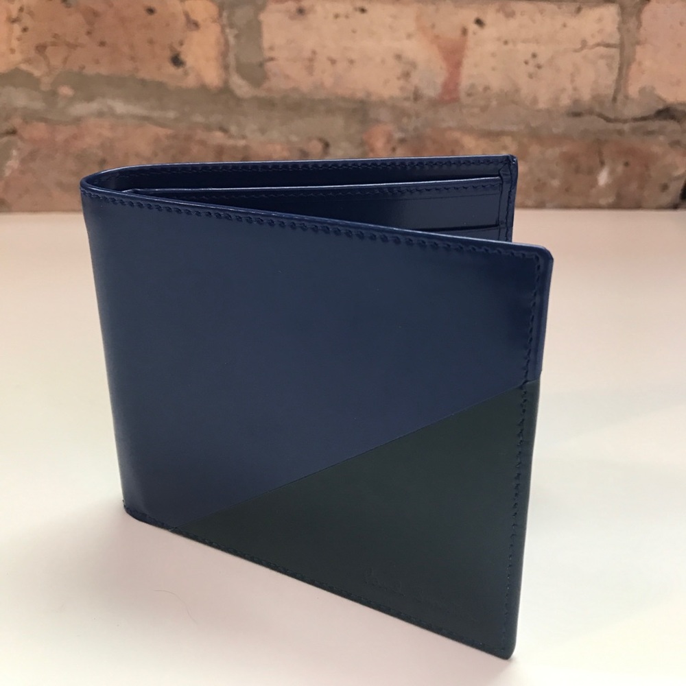 Men's Paul Smith Leather Bifold Wallet, Blue